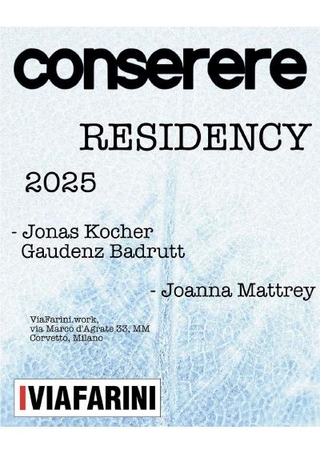 Conserere Call-Residency 2025, 22-27 settembre