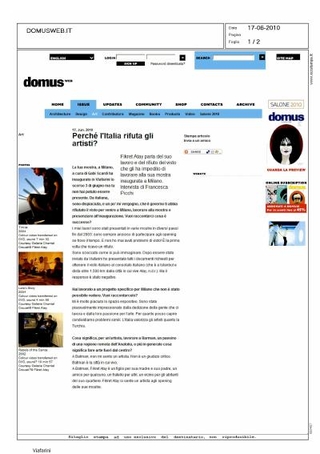 Articolo su Domus