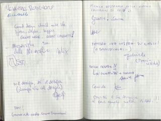 Low Cost Design, guestbook della mostra